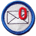 The nerd merit badge for Inbox Zero, from nerdmeritbadges.com.