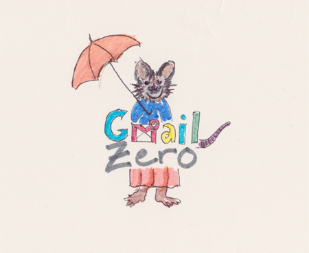 A mouse happy with Gmail Zero